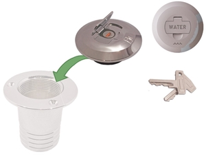 Nadomestni pokrov s ključem z napisom Water