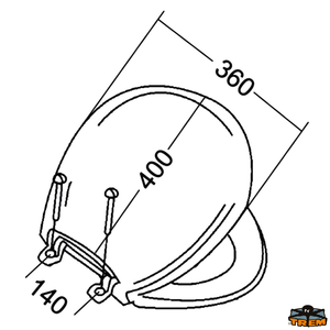 Zamjenski poklopac za morski WC, lakirani drvo 360x400 mm
