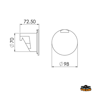 Okrogla vgradna posoda za prho ral 9003