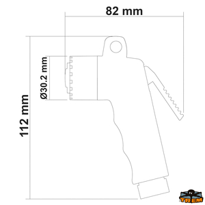 Tuš ročica z gumbom, bela 9003, 1/2 cole moški priklop