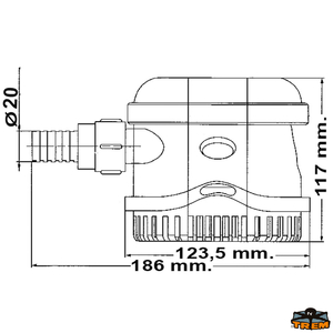 Samodejna kalužna črpalka 750GPH 12V 5A