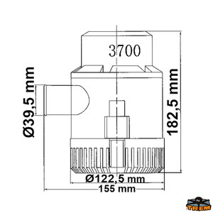 Kalužna črpalka 3700GPH 12V 11A
