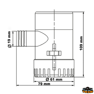 Kaljužna pumpa 12V protok 360 GPH