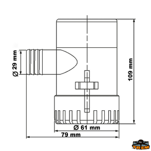 Kaljužna pumpa 12V protok 750 GPH