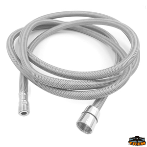 Siva najlonska cev za prho dolžine 2,50 m priključki, 1/2" ž-15/1"m