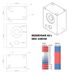 Spremnik pitke vode 48 lt