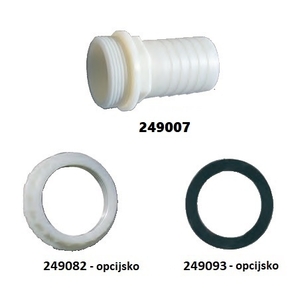 Priključek za rezervoar 1/2", raven, PVC - 10mm
