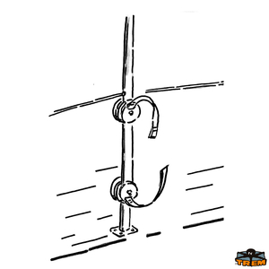Komplet pasov za SUP in nosilec za paserelo 180 cm, 4 objemke