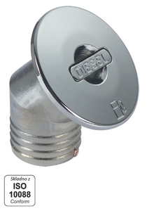 Čep za gorivo, nagib 45°, poliran z napisom Diesel fi50mm