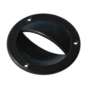 Zračnik iz plastične mase okrogle oblike, črn