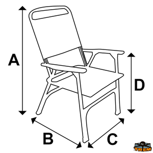 Sklopiva aluminijska stolica, eloksirana, 90x45 cm