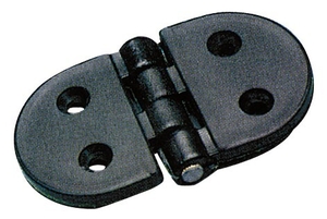 Plastičen zaokrožen tečaj (pant) 70x40 mm