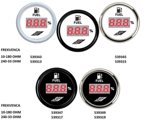 Digitalni prikazovalnik nivoja goriva Črna-Črna 240-33 OHM