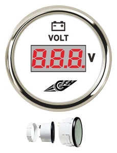 Digitalni voltmeter 8-32 V inox-bel
