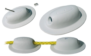 Vodilo za vrv ali končnik, guma, črn