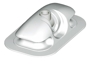 Sivo gumijasto pritrdilo - držalo vilic za vesla, za gumenjak, zložljiv inox zatič, Synthesis