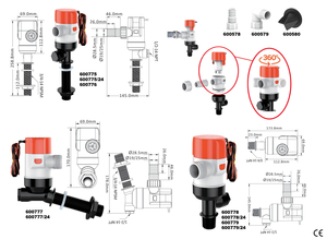 Vertikalna črpalka Seaflo Livewell 13D, 1100 GPH 12V