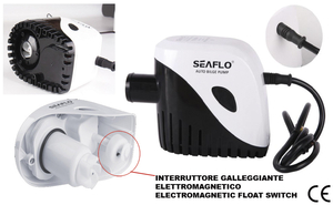 Avtomatska kalužna črpalka SEAFLO 11, 1100 GPH, 12V