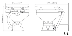 Električna straniščna školjka SEAFLO vrsta Compact