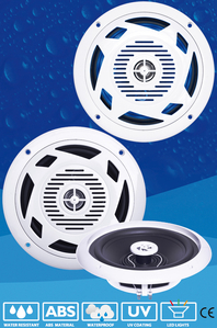 Dvosmerni vodotesni zvočniki 80W  Ø  147 mm, modra LED