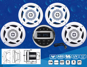 Stereo sistem AM FM MP3 USB, Bluetooth + 4 zvočniki 80W Ø 147 mm LED
