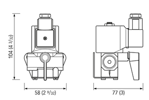 Elektromagnetni ventil 1/2" 12V, 100 lt/h