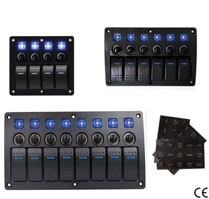 LED stikalna plošča IP65, 7 x ON-OFF + 1 x (ON)-OFF