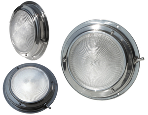 Inox stropna luč Ø 173 mm, bela in rdeča svetloba