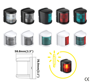 Rdeča LED navigacijska luč SEAFLO 112,5° (črna) REGULAR, 12V, do 12 m