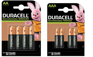 Polnilne baterije Duracell NiMH AA, 4 kosi