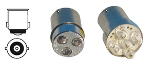 Žarnica LED BA15S, bela, 5 LED, 24V