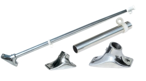 Drog za zastavo, inox, 800 mm z PVC rinkami