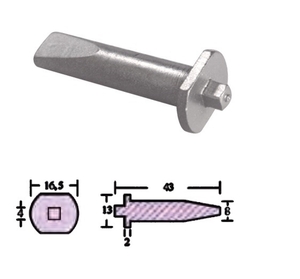 Cink anoda za motor Yamaha 40-250 za glavo motorja