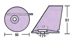 Cink anoda plavut za motor Tohatsu Corsa 25-40