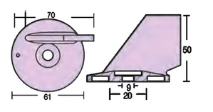Cink anoda plavut za motor Suzuki 40-90