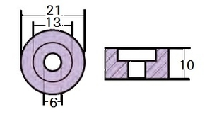 Cink anoda okrogla ploščica za motor Suzuki - Yamaha - Omc - Johnson - Evinrude