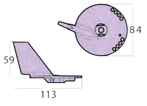 Aluminijeva anoda Suzuki DF60-70, OMC - Johnson - Evinrude