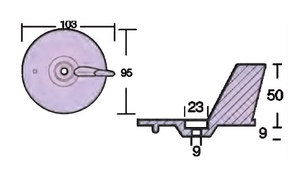 Komplet cink anod za Honda BF40-50