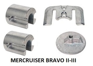 Komplet aluminijevih anod Mercruiser BRAVO II - III