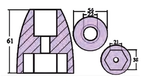 Aluminijeva anoda  za motor Mercruiser - Bravo III