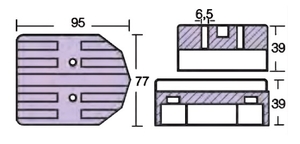 Cink anoda ploščica za motor Mercruiser - Alpha