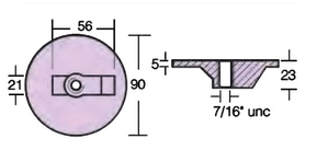 Komplet aluminijevih anod za Mercury Optimax in Verado