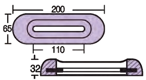 Cinkova podolgovata anoda 200 mm