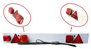 Plastičen nosilec luči prikolice in meglenko 120 cm