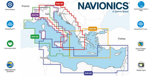 Karta Navionics+ Italija jezera in reke