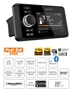 Hertz Marine Capri H100, DAB+, NMEA2000, SiriusXM, Bluetooth, USB, multimedijski sprejemnik