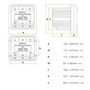 Hertz Marine HMR 15 D DAB, Bluetooth, USB, AUX digitalni radijski sprejemnik