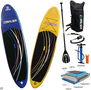 SUP Wing 320x82x15 cm rumena s tlačilko in veslom