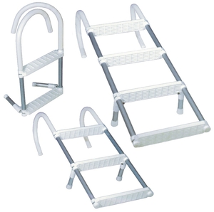Aluminijasta lestev 5 stopničk, 135x35cm za gumenjake