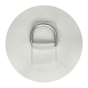 PVC Zaplata, inox rinka, 150 mm, bela